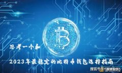 思考一个和2023年最稳定的比特币钱包选择指南